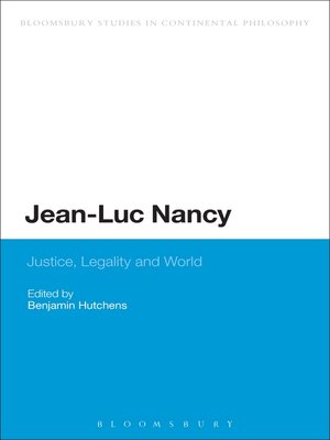 cover image of Jean-Luc Nancy
